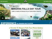 Tablet Screenshot of niagaratorontotours.com